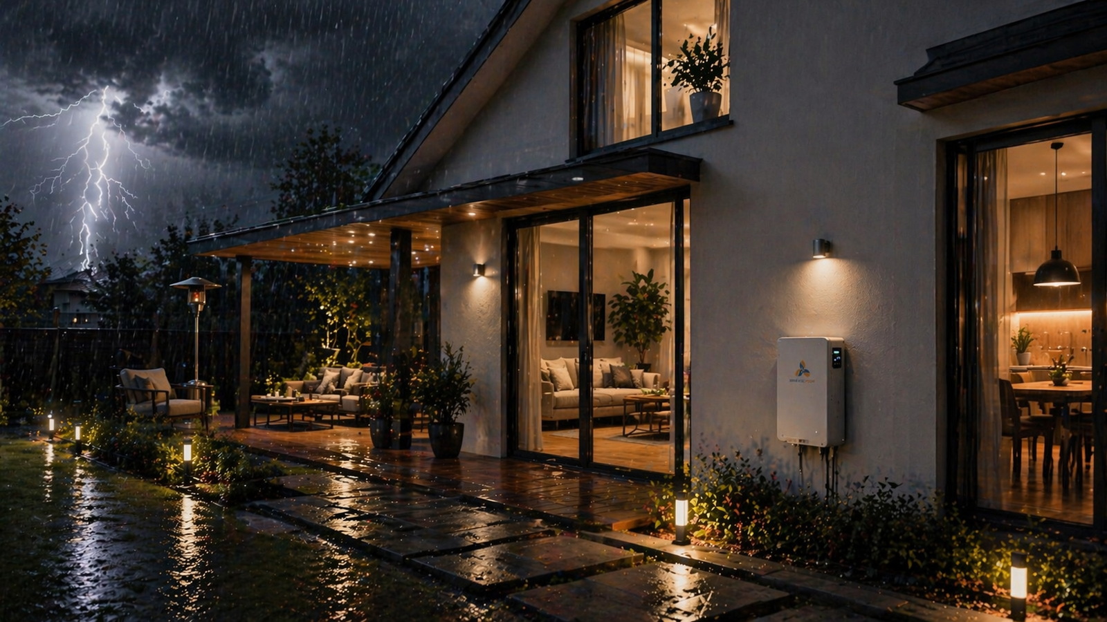 Bima Eco Power battery keeping the home powered during severe weather